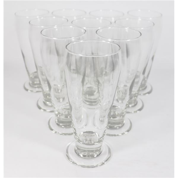 LOT OF 10 GLASSES ABOUT 6 1/2" TALL