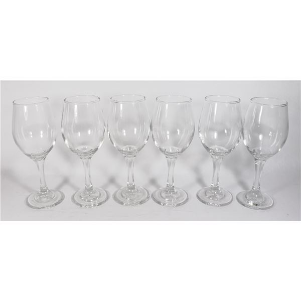 BUNDLE OF 6 WINE GLASSES ABOUT 8" TALL