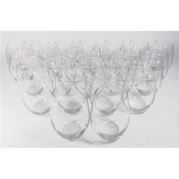 BUNDLE OF 16 GLASSES ABOUT 4" TALL