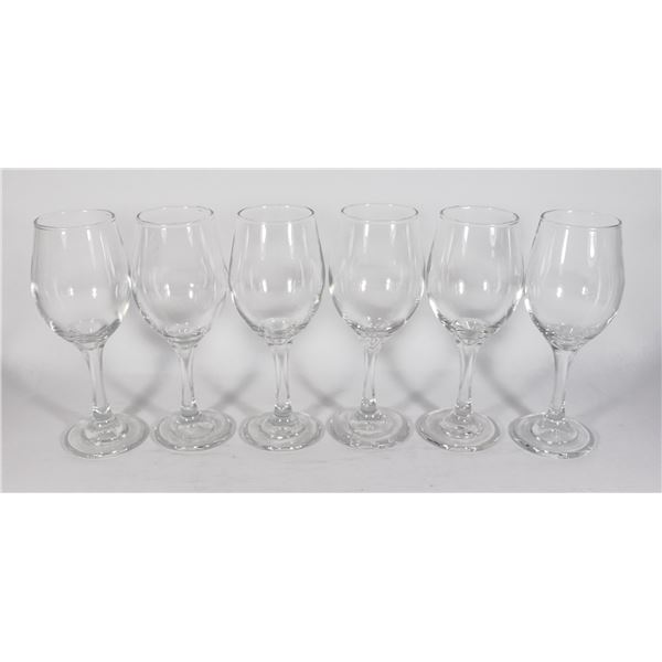 BUNDLE OF 6 WINE GLASSES ABOUT 8" TALL