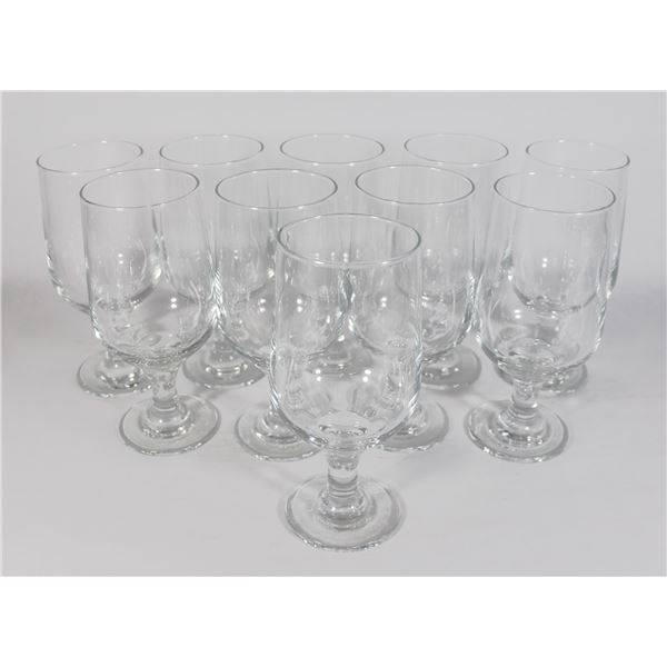 BUNDLE OF 10 GOBLETS ABOUT 6 1/2" TALL