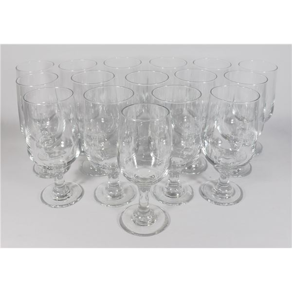 BUNDLE OF 16 GOBLETS ABOUT 6 1/2" TALL