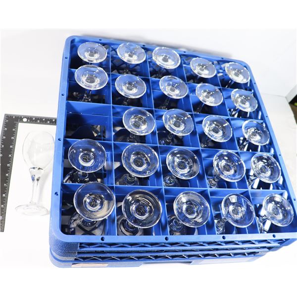 LOT OF 25 WINE GLASSES AROUND 7" TALL INCLUDES