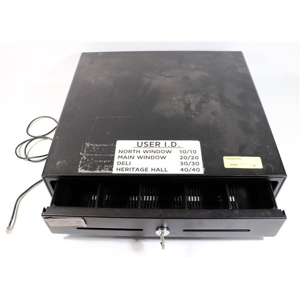 CASH DRAWER WITH KEY 16X16" WITH BUILT IN CABLE