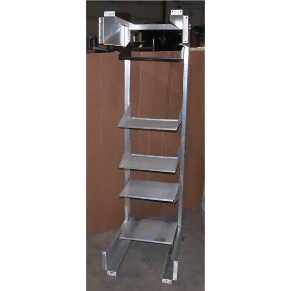 WALL MOUNT ALUMINUM STEREO/ ELECTRONICS SHELVING