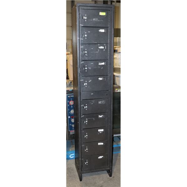10 COMPARTMENT LOCKER (81.5" TALL X 16.5" WIDE X