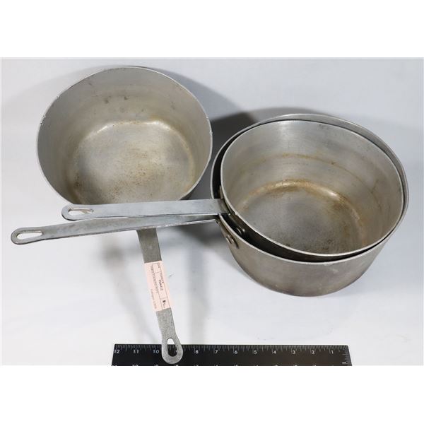 THREE COOKING POTS