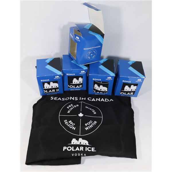 LOT OF X5 NEW POLAR ICE VODKA BBQ APRON