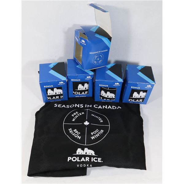 LOT OF X5 NEW POLAR ICE VODKA BBQ APRON