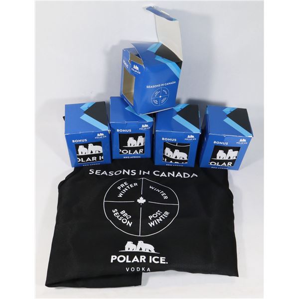 LOT OF X5 NEW POLAR ICE VODKA BBQ APRON