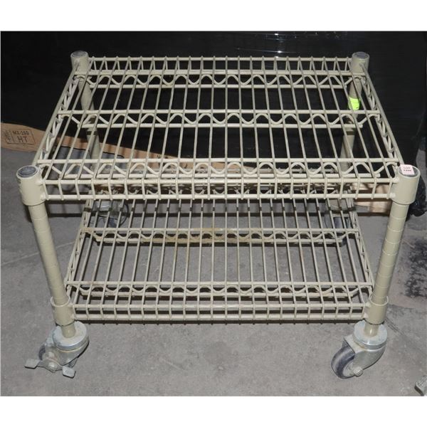 ROLLING METAL RACK 24X18X18"