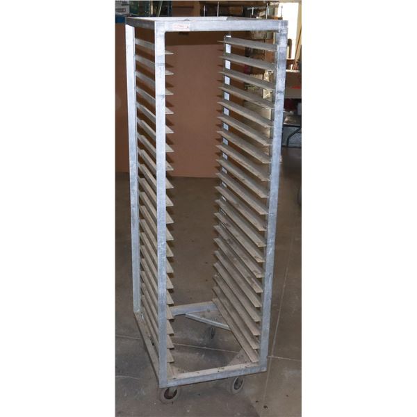 BUN RACK ON WHEELS, APPROX 70" TALL