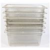 Image 1 : LOT OF 6 1/3 SIZE PLASTIC INSERTS (NO LIDS,