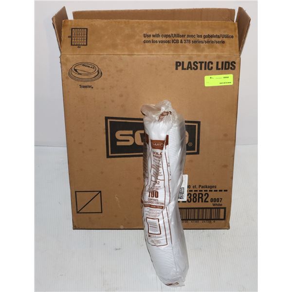 TRAVELERS WHITE PLASTIC LID 80Z 10/100 LIDS