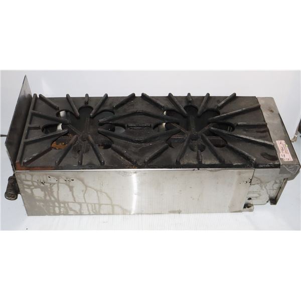 UNCLAIMED: NATURAL GAS 2 BURNER TABLE TOP RANGE