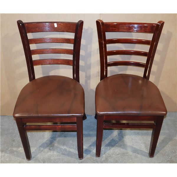 TWO MATCHING RESTAURANT DINING CHAIRS