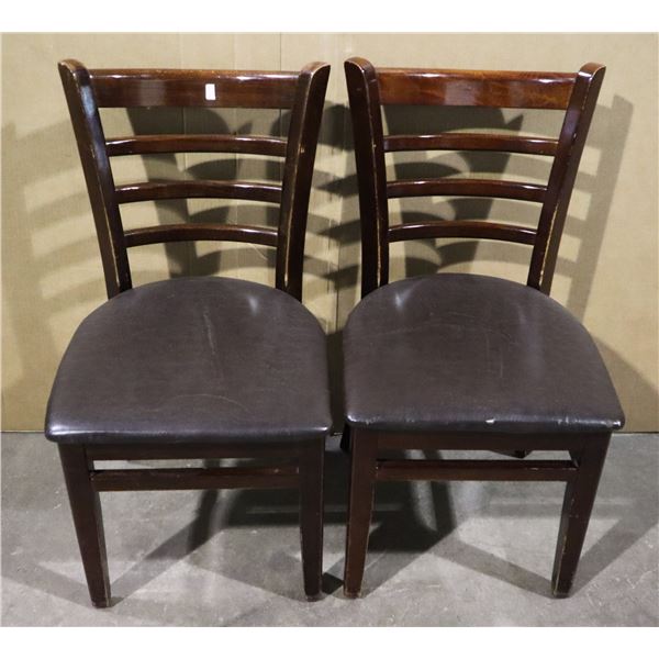 TWO MATCHING RESTAURANT DINING CHAIRS