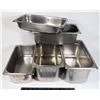 Image 1 : LOT OF 5 ASSORTED DEPTH STAINLESS STEEL 1/3 SIZE