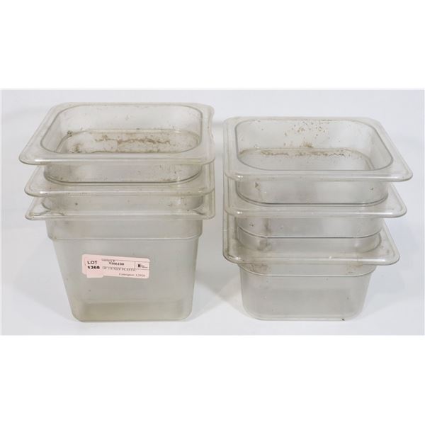 BUNDLE OF 1/6 SIZE PLASTIC INSERTS