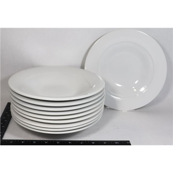 LOT OF 10 SOUP BOWLS AROUND 9"DIA