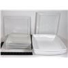 Image 1 : LARGE LOT OF 11 SQUARE  SERVING DISHES AND PLATES