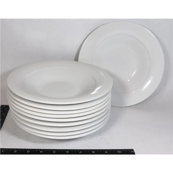 LOT OF 10 SOUP BOWLS AROUND 9"DIA