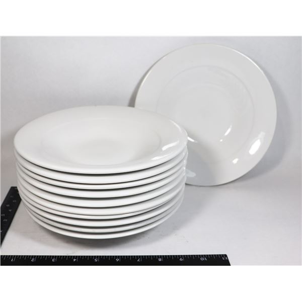 LOT OF 11 SOUP BOWLS AROUND 9" DIA