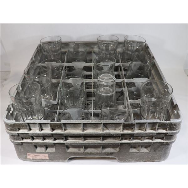 LARGE LOT OF ASSORTED GLASS CUPS INCLUDES