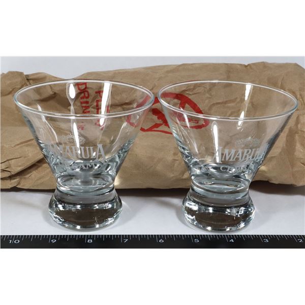 2 AMARULA CREAM SHORT COCKTAIL GLASSES