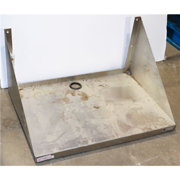 STAINLESS STEEL RESTAURANT SHELF WITH HOLE