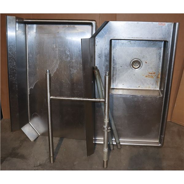 STAINLESS STEEL COMMERCIAL DISHWASHER SIDE TABLES