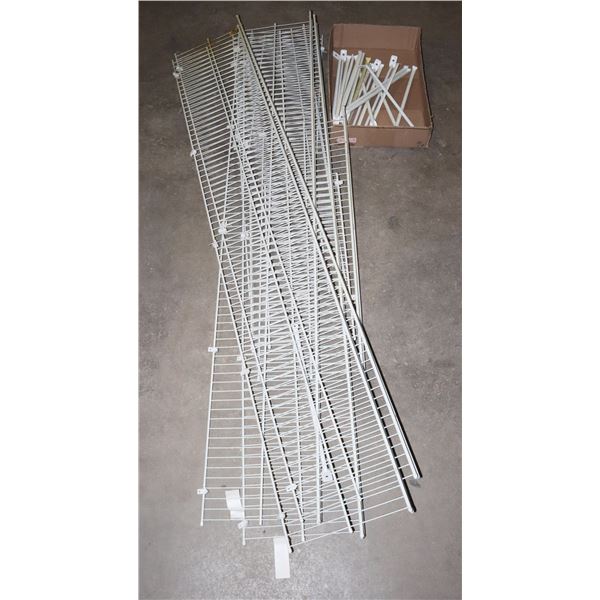 *BAILIFF SEIZURE*LOT OF WHITE METAL WIRE SHELVING
