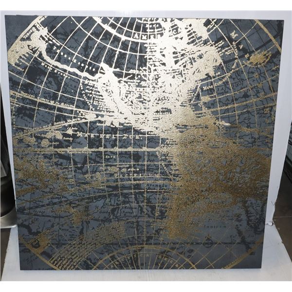 *BAILIFF SEIZURE*LARGE GLOBE THEME CANVAS