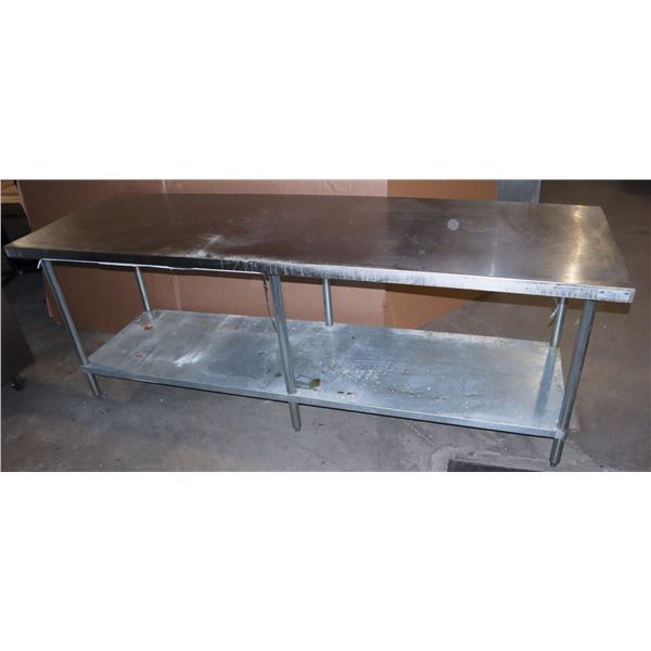 *BAILIFF SEIZURE* 8' X 30" TOP STAINLESS STEEL