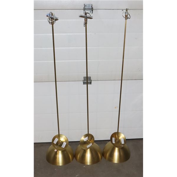 LOT OF THREE BRASS FINISH LIGHT FIXTURES