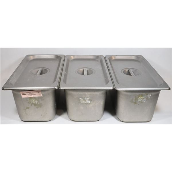 *BAILIFF SEIZURE* THREE 1/3 SIZE STAINLESS STEEL