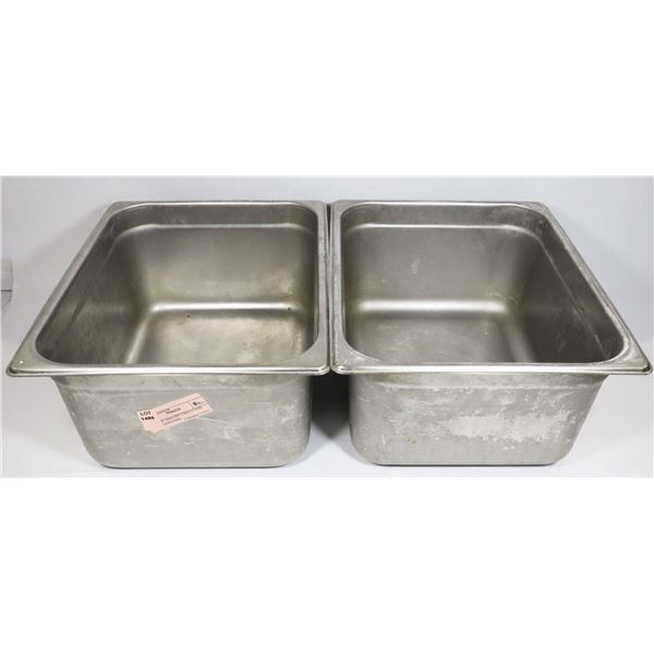 *BAILIFF SEIZURE* TWO 1/2 SIZE STAINLESS STEEL