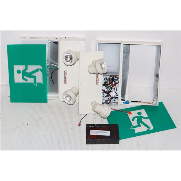 *BAILIFF SEIZURE* TWO EMERGENCY EXIT SIGNS