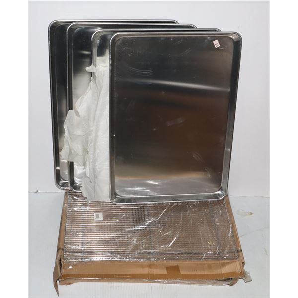 *BAILIFF SEIZURE*4 NEW FULL SIZE BAKING SHEETS