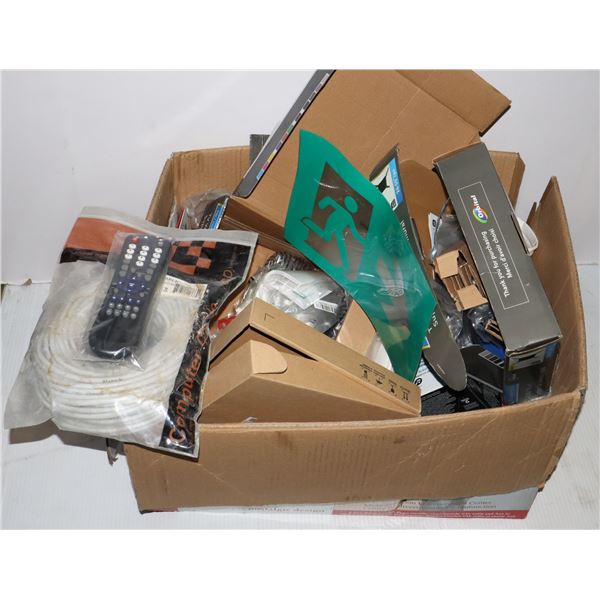 *BAILIFF SEIZURE* BOX OF MISC HARDWARE, CABLES