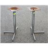 Image 1 : TWO CHROME TABLE BASES APPROX 28" TALL