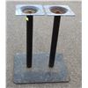 Image 1 : DOUBLE BLACK METAL TABLE BASE APPROX 28" TALL