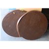 Image 1 : TWO ROUND RESTAURANT TABLE TOPS (TRIM LOOSE)