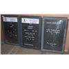 Image 1 : 3 ENCLOSED SIGNBOARDS WITH SOME LETTERS ECT