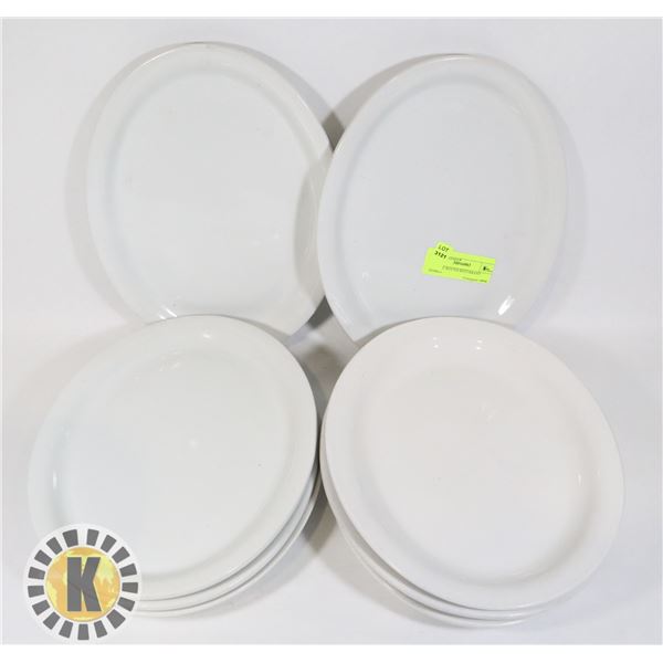 8 LARGE ROUND RESTAURANT DISHES