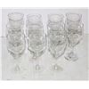 Image 1 : LOT OF 11 WINE GLASSES 7" TALL EACH