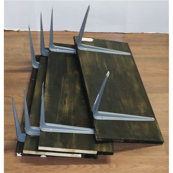 *BAILIFF SEIZURE* 4 WALL MOUNT WOOD SHELVES