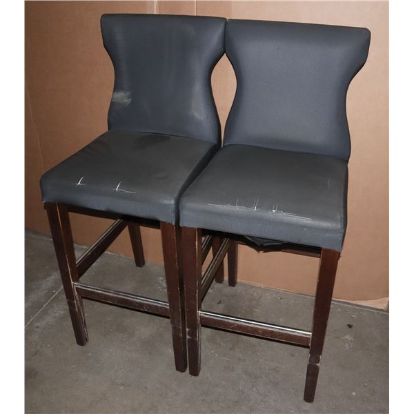 TWO MATCHING BAR HEIGHT CHAIRS