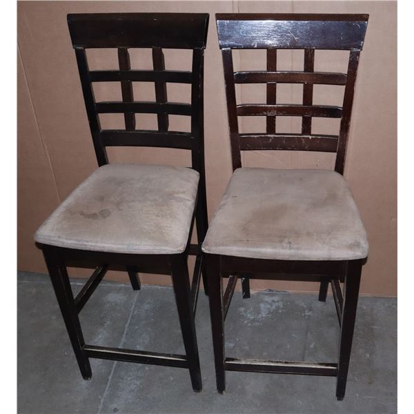 TWO TALL CHAIRS (SEAT HEIGHT APPROX 25")