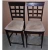 Image 1 : TWO TALL CHAIRS (SEAT HEIGHT APPROX 25")